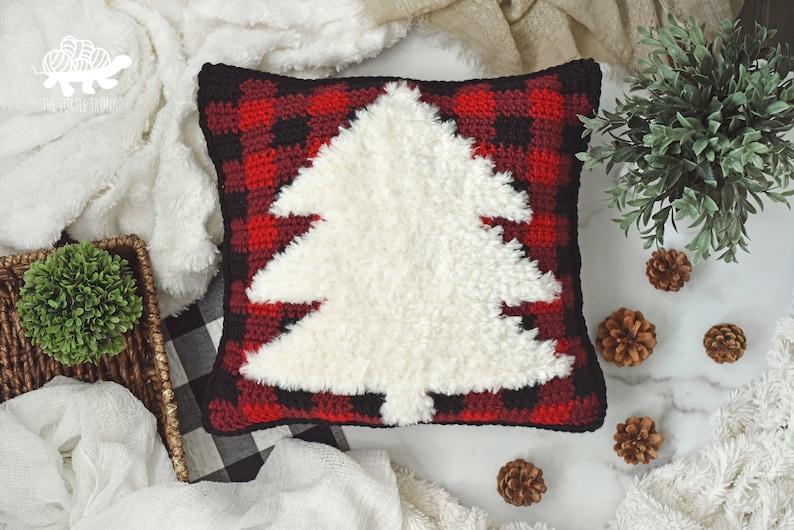 Cozy Holiday Pillow Crochet Pattern Crochet Throw Pillow Pattern Crochet Christmas Pillow Pattern image 4