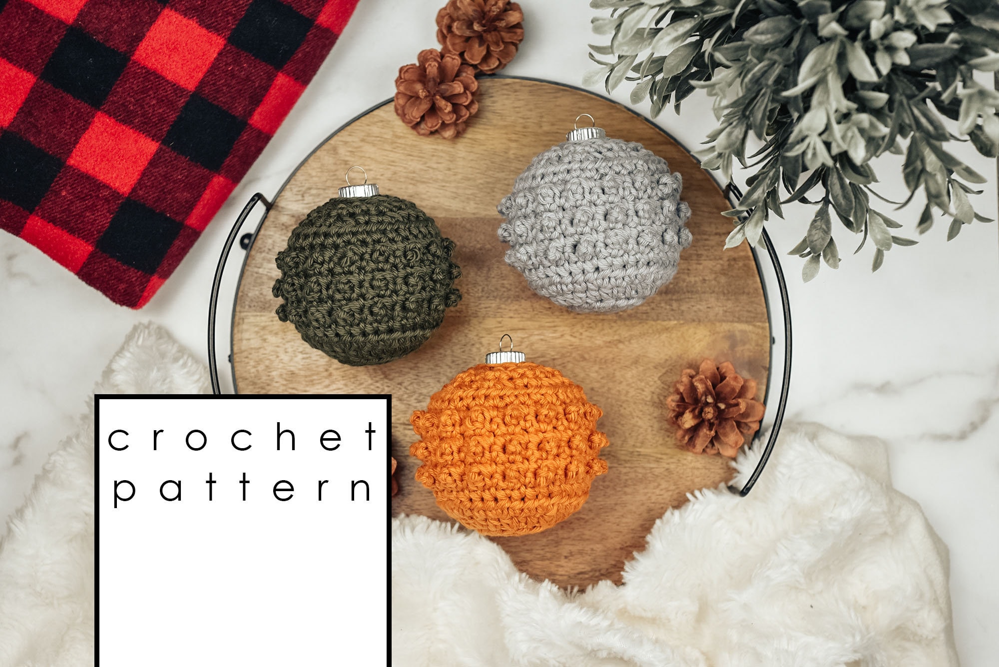 Picot Tree Ornament Crochet Pattern - Crochet Tree Decoration - PDF Digital Download