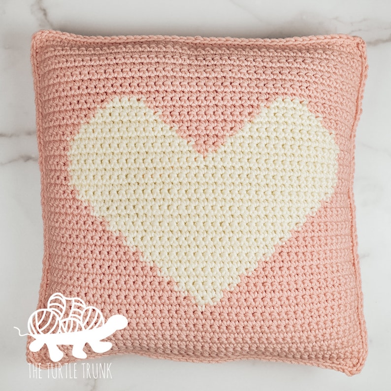 Bulky Love to Cuddle Pillow Crochet Pattern Crochet Heart Pillow Valentine's Day Crochet image 4