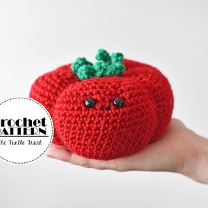Heirloom Tomato Crochet Pattern - Crochet Play Food - pdf digital download