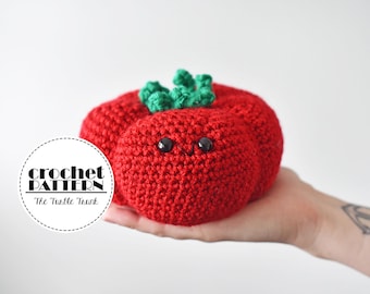 Heirloom Tomato Crochet Pattern - Crochet Play Food - pdf digital download