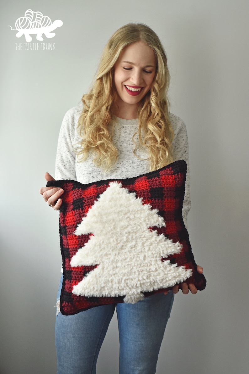 Cozy Holiday Pillow Crochet Pattern Crochet Throw Pillow Pattern Crochet Christmas Pillow Pattern image 2