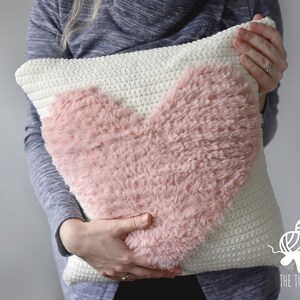 Love to Cuddle Pillow Crochet Pattern Crochet Pillow Crochet Home Decor Digital PDF Download image 2