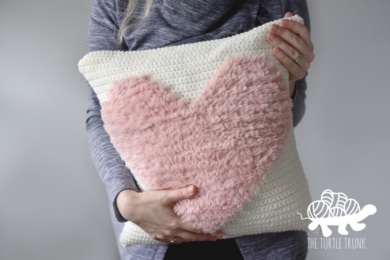 Love to Cuddle Pillow Crochet Pattern Crochet Pillow Crochet Home Decor Digital PDF Download image 2