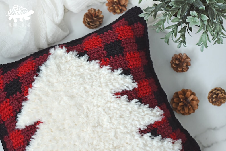 Cozy Holiday Pillow Crochet Pattern Crochet Throw Pillow Pattern Crochet Christmas Pillow Pattern image 3