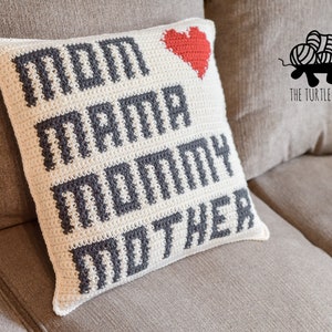 Mother's Day Pillow Crochet Pattern PDF Digital Download image 4