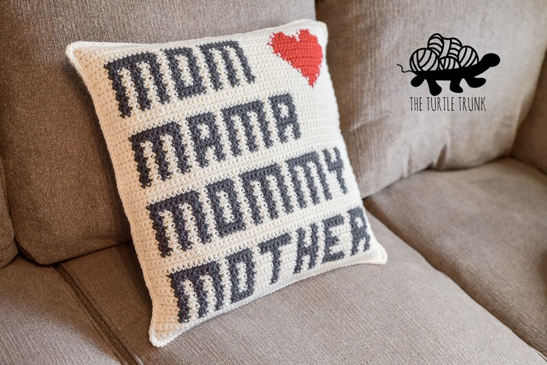 Mother's Day Pillow Crochet Pattern PDF Digital Download image 4