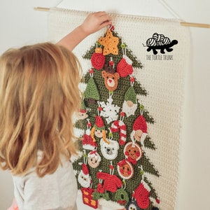 Crochet Advent Calendar Pattern Bundle - Tree Wall Hanging, Pouch, and ...