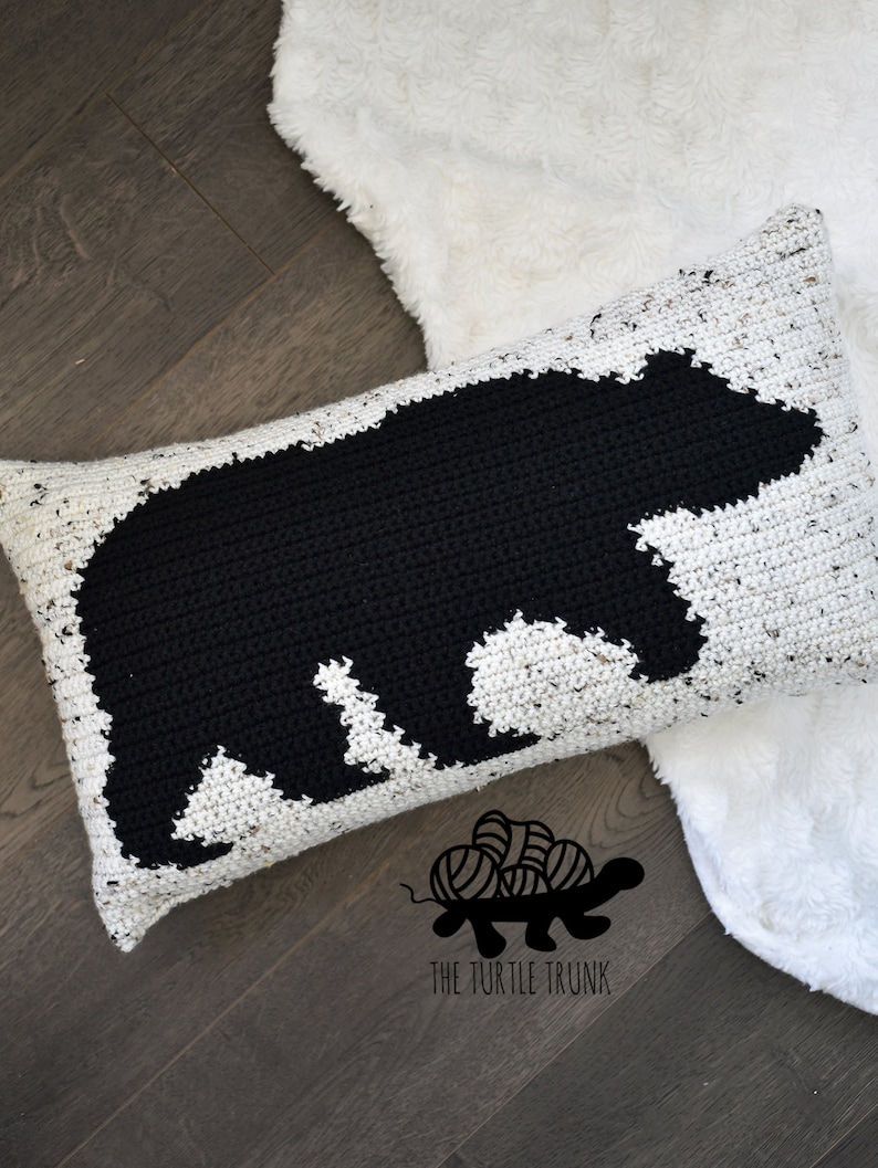 A Beary Comfy Pillow Crochet Pattern Crochet Bear Pillow Pattern PDF Digital Download image 3