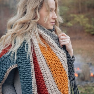 Bonfire Scarf Crochet Pattern Easy Crochet Scarf Pattern PDF Digital Download image 4