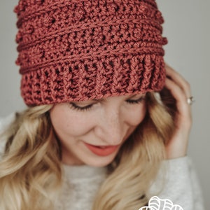 Picot Beanie Crochet Pattern Easy Crochet Beanie Pattern PDF Digital Download image 2