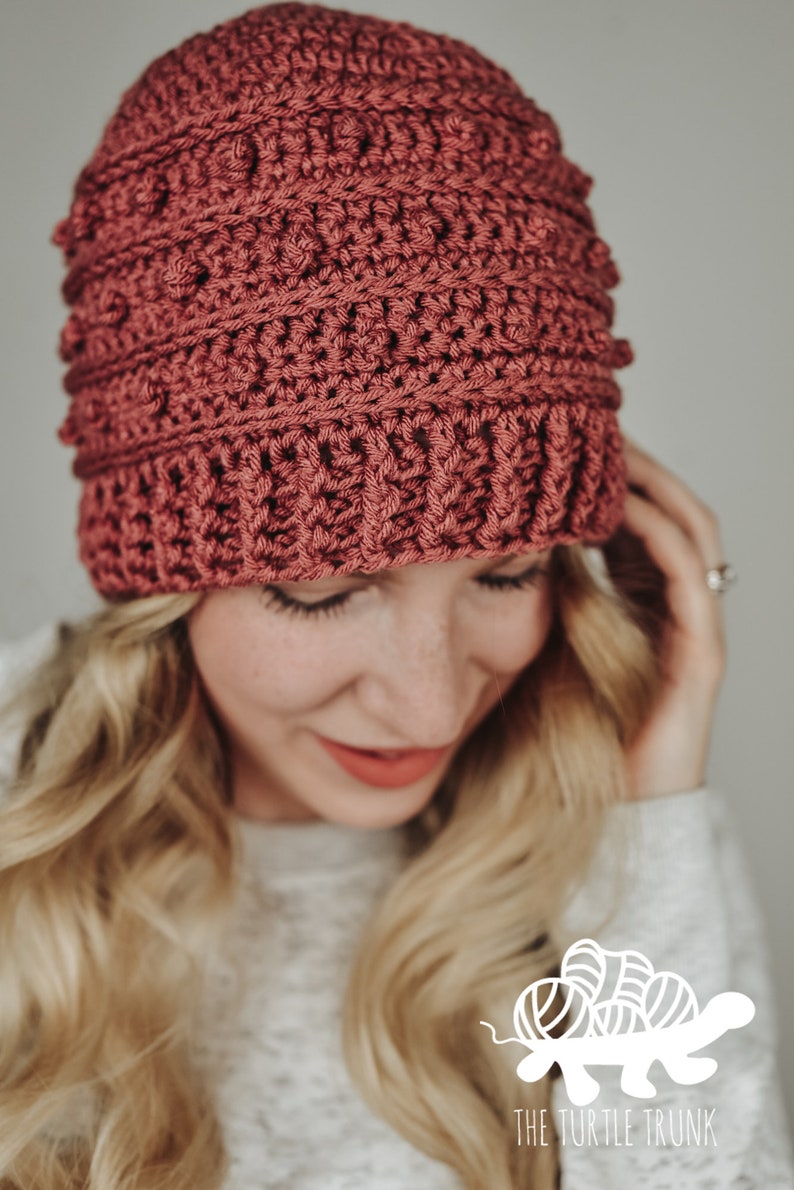 Picot Beanie Crochet Pattern Easy Crochet Beanie Pattern PDF Digital Download image 2