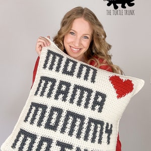 Mother's Day Pillow Crochet Pattern PDF Digital Download image 2