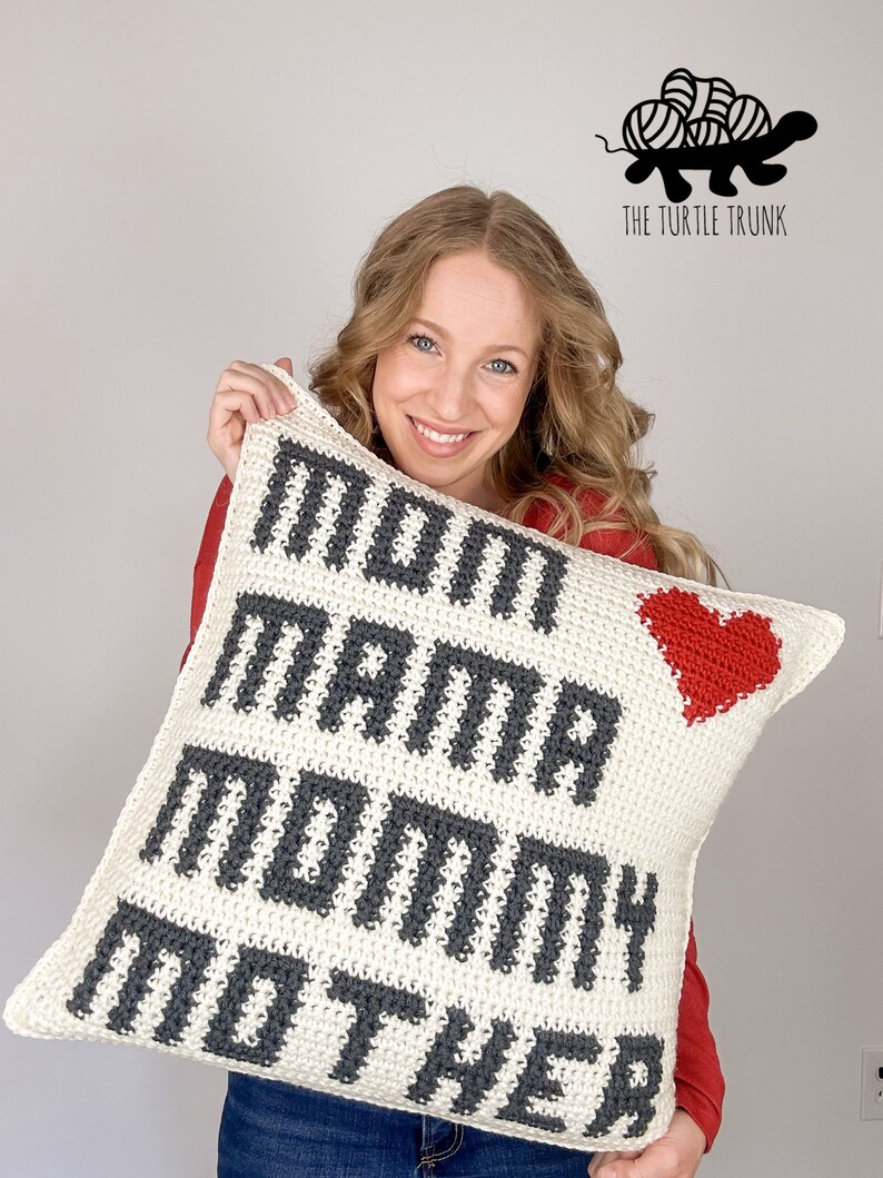 Mother's Day Pillow Crochet Pattern PDF Digital Download image 2