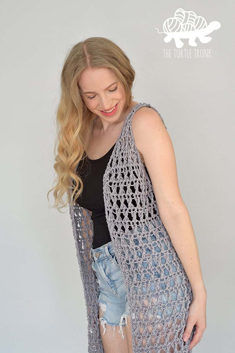 Crossroads Vest Crochet Pattern Easy Crochet Summer Vest pdf digital download image 2