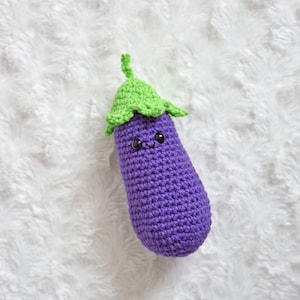 Eggplant Crochet Pattern - How to Crochet an Eggplant - PDF Digital Download