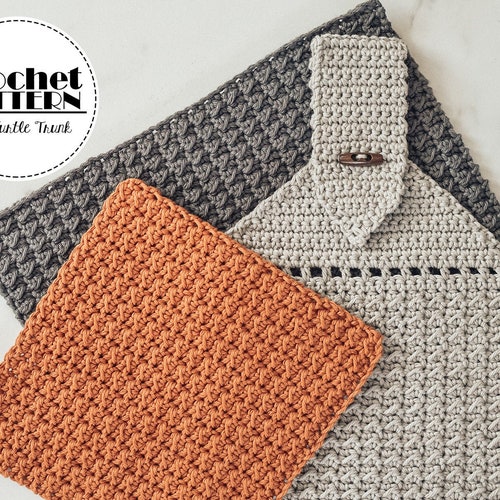 Crochet Pattern Farmhouse Striped Kitchen Towel Crochet Dish Etsy