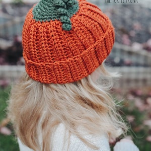 Pumpkin Beanie Crochet Pattern Easy Crochet Pumpkin Beanie Pattern PDF Digital Download image 4