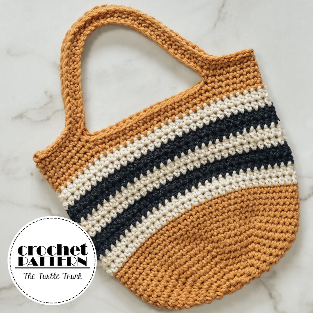 Brecken Bag Crochet Pattern - Easy Crochet Tote Bag Pattern - PDF ...