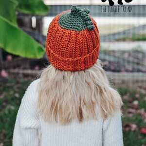 Pumpkin Beanie Crochet Pattern Easy Crochet Pumpkin Beanie Pattern PDF Digital Download image 3