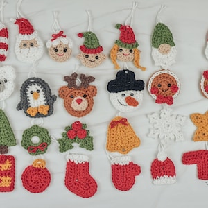 Crochet Advent Calendar Pattern Bundle - Tree Wall Hanging, Pouch, and ...