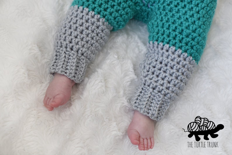 Color Block Baby Bottoms crochet pattern, Crochet Baby Pants pattern, PDF Digital Download image 5
