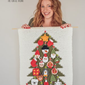 Crochet Advent Calendar Pattern Bundle - Tree Wall Hanging, Pouch, and ...