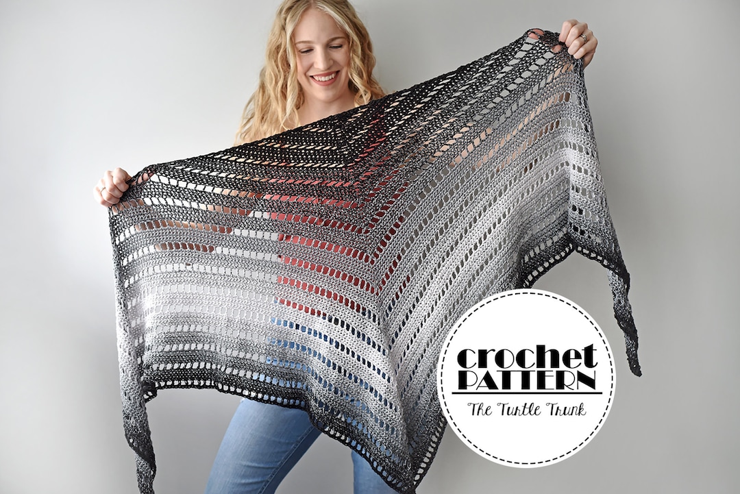 Fade Away Shawl Crochet Pattern - Crochet Tringle Scarf Pattern ...