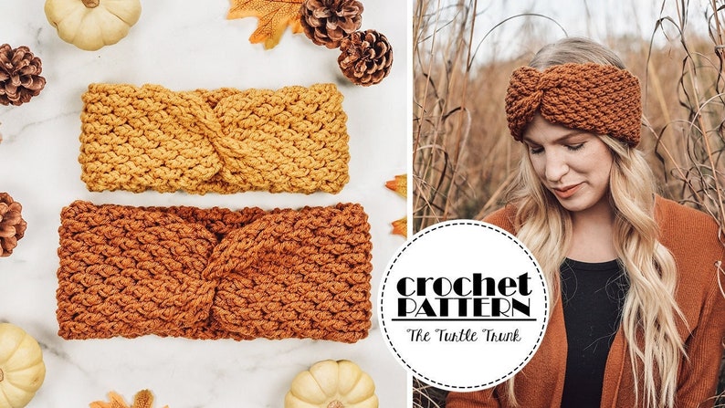 Country Cottage Headband Crochet Pattern Quick & Easy Crochet Headband/ Ear Warmer PDF Digital Download image 1
