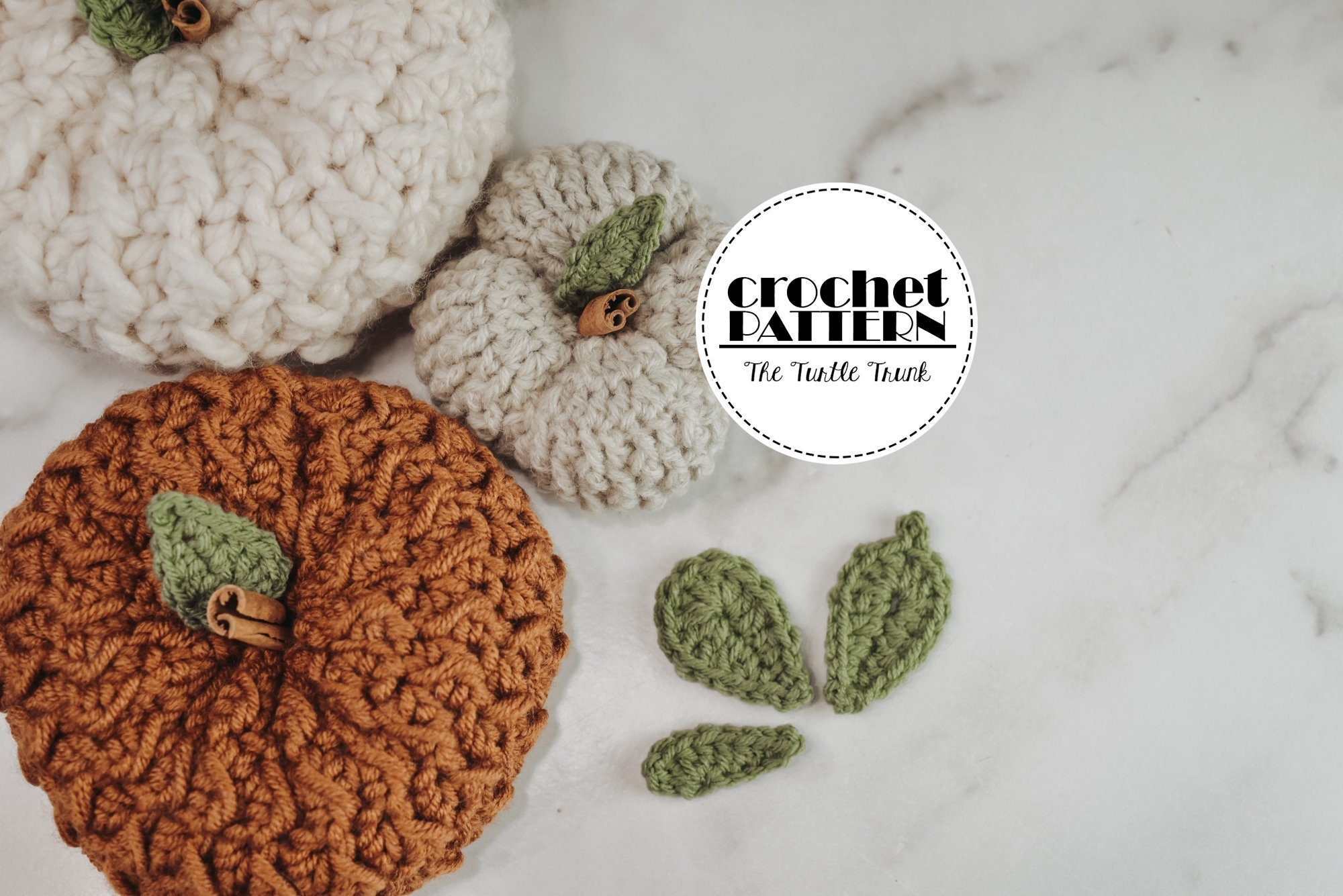 Three Crochet Leaf Pattern Set