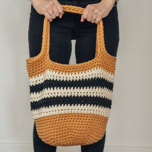 Brecken Bag Crochet Pattern - Easy Crochet Tote Bag Pattern - PDF ...