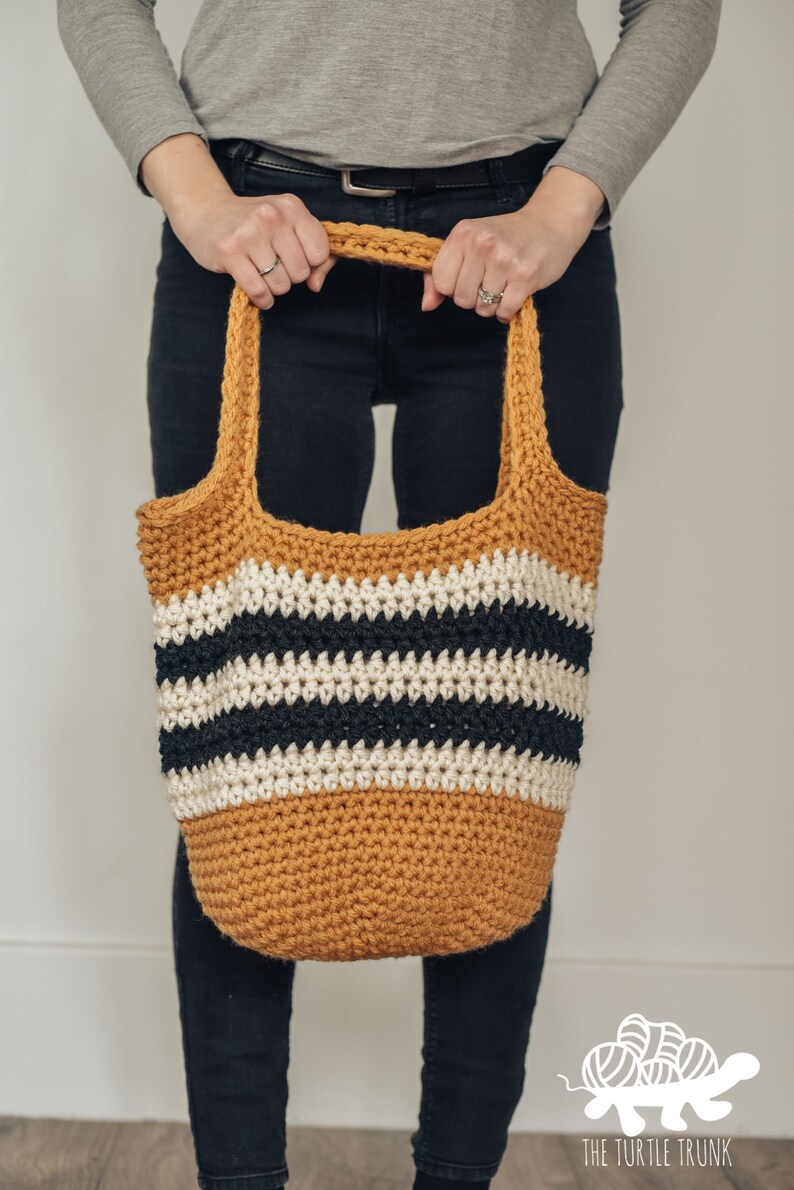 Brecken Bag Crochet Pattern - Easy Crochet Tote Bag Pattern - PDF ...