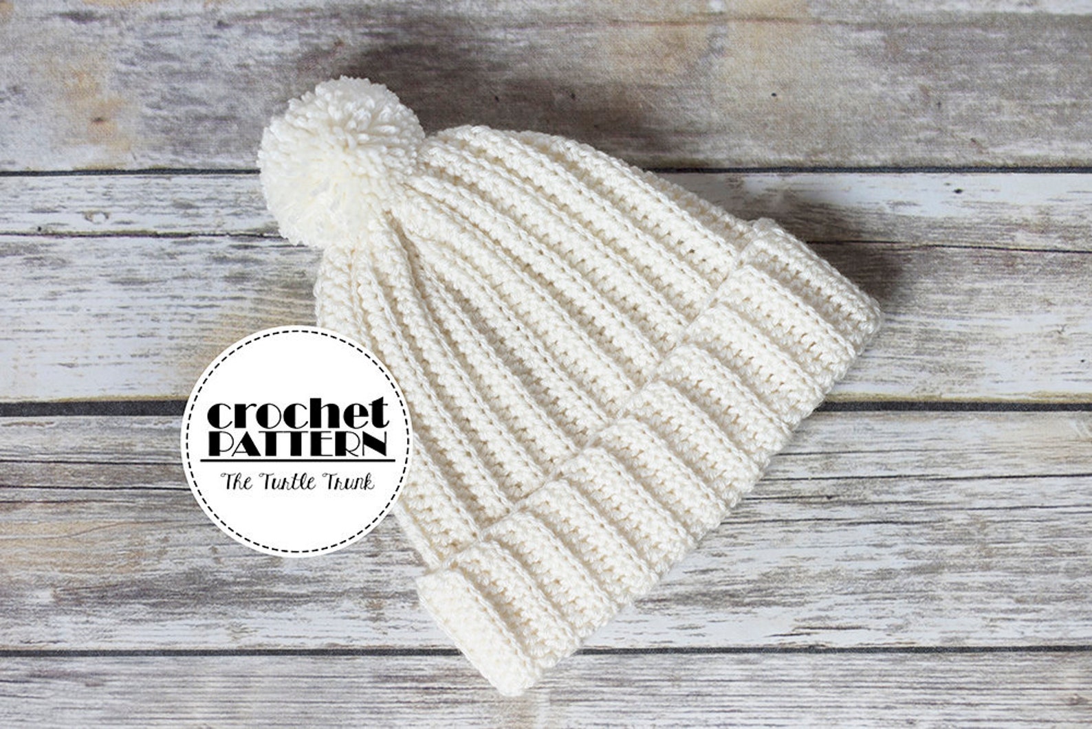 Easy Breezy Ribbed Beanie Crochet Pattern PDF Digital Etsy