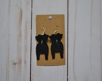 Dog Breed Faux Leather Dangle Earrings, Boxer Earrings, Beagle Earrings, Pitbull Earrings, Basset Hound Earrings, Dog Lover Gift, Dog Breeds