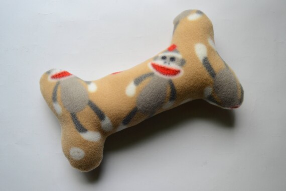 stuffed dog bone toy