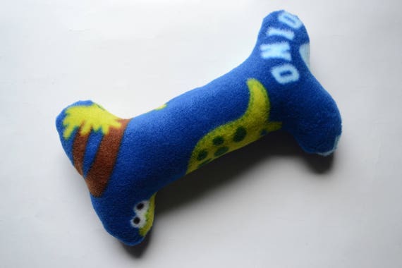 stuffed dog bone toy