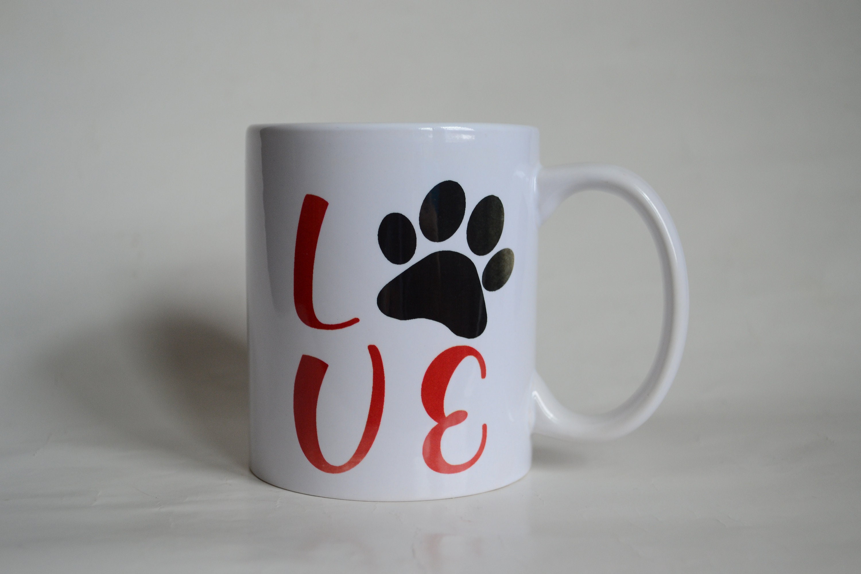 Pawprint Love Mug Dog Lover Mug 11 oz Mug Sublimation Mug | Etsy