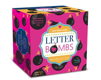 Date Night - Letter Bombs - Couples Game, Two Player Game, Shower Gift, Game Night, Couples Game Night