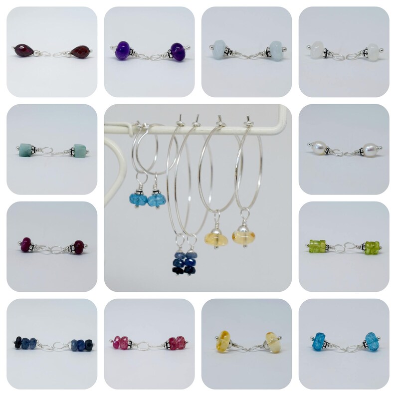 PAIR Pearl Earring Dangles Interchangeable Charms for Hoop Etsy