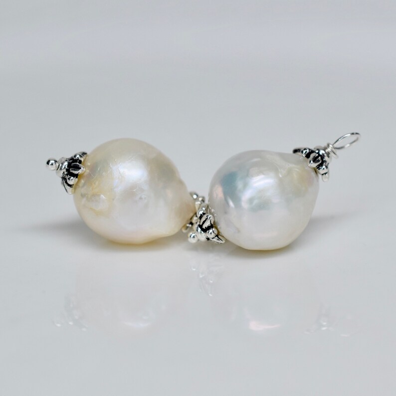 Pair Of Baroque Pearl Gemstone Charms Interchangeable Dangles - Baroque Pearl Pendant Earring Pair Of Baroque Pearl Gemstone Charms Interchangeable Dangles - Baroque Pearl Pendant Earring