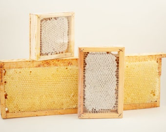 Raw honey comb (uncut) | Wildflower honeycomb | Pure natural organic honey | Straight from the hive, unprocessed