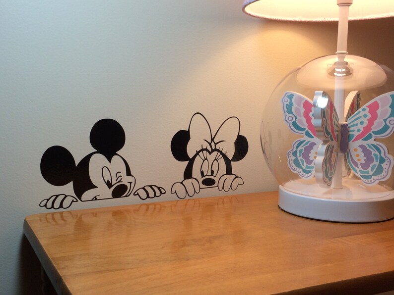 Mickey and Minnie Vinyl Wall Decal Disney Wall Decal Sticker Etsy