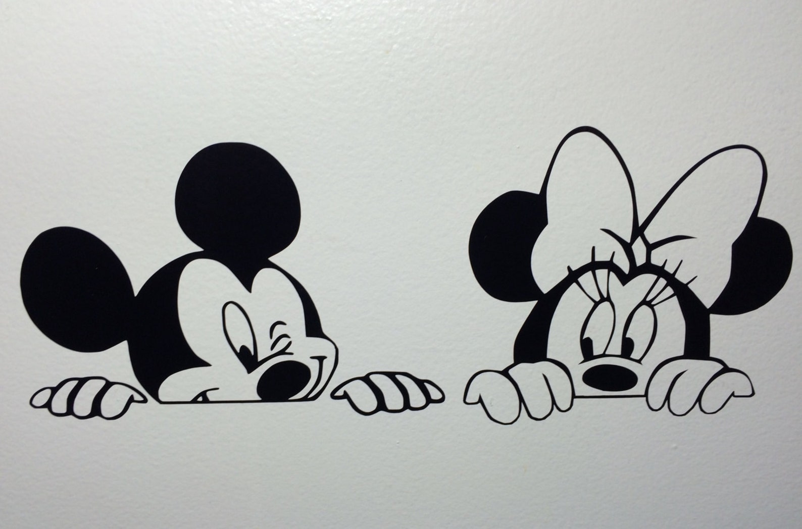 Mickey and Minnie Vinyl Wall Decal Disney Wall Decal Sticker Etsy