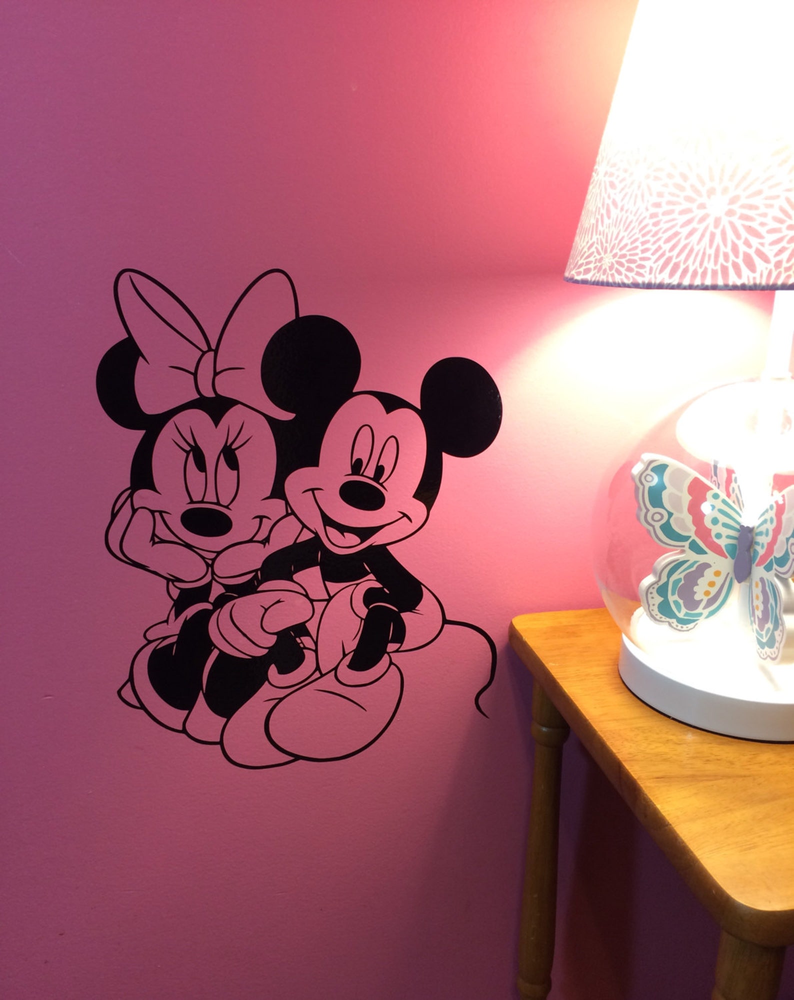 Mickey and Minnie Vinyl Wall Decal Disney Wall Decal Sticker | Etsy