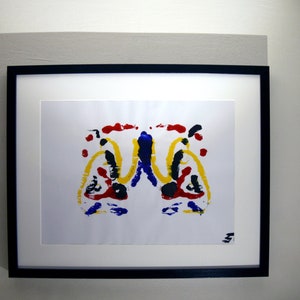 Kiwivogel - tederheid te midden van uitdagingen, Rorschach Inkblots Spirit Animal acrylschilderij