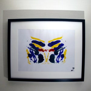 Firecrest - Home ruler, Rorschach Inkblots Spirit Animal Acrylic Painting