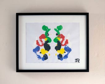 Opossum - Seeing the Greater Cause, Rorschach Inkblots Spirit Animal Acrylic Painting