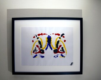 Kiwi Vogel - Zärtlichkeit inmitten der Herausforderungen, Rorschach Inkblots Spirit Animal Acrylgemälde