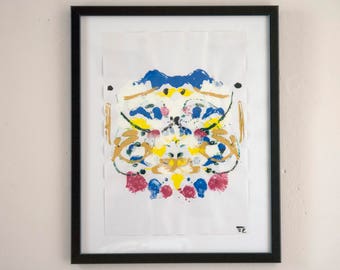 Gürteltier - Protectedness, Rorschach Inkblots Spirit Animal Acrylgemälde