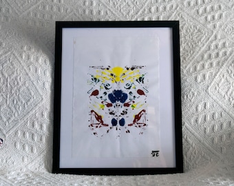 Cheetah - Fluidity, Rorschach Inkblots Spirit Animal acrylschilderij